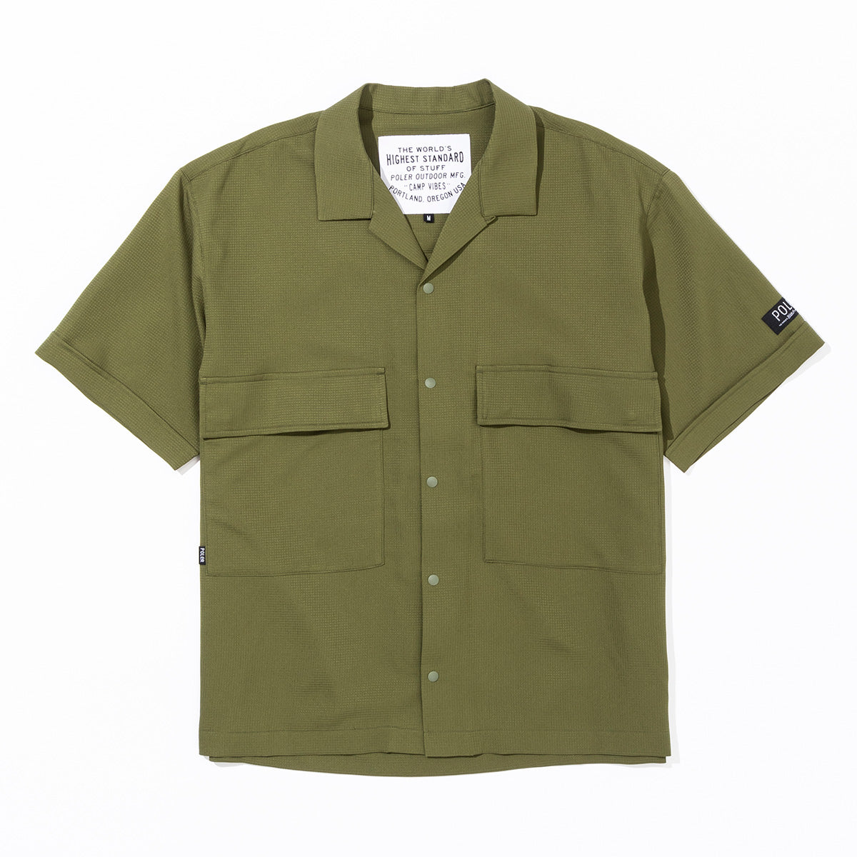 Dot Air Multi Pocket S/S Cool Shirt Button Up OLIVE S 