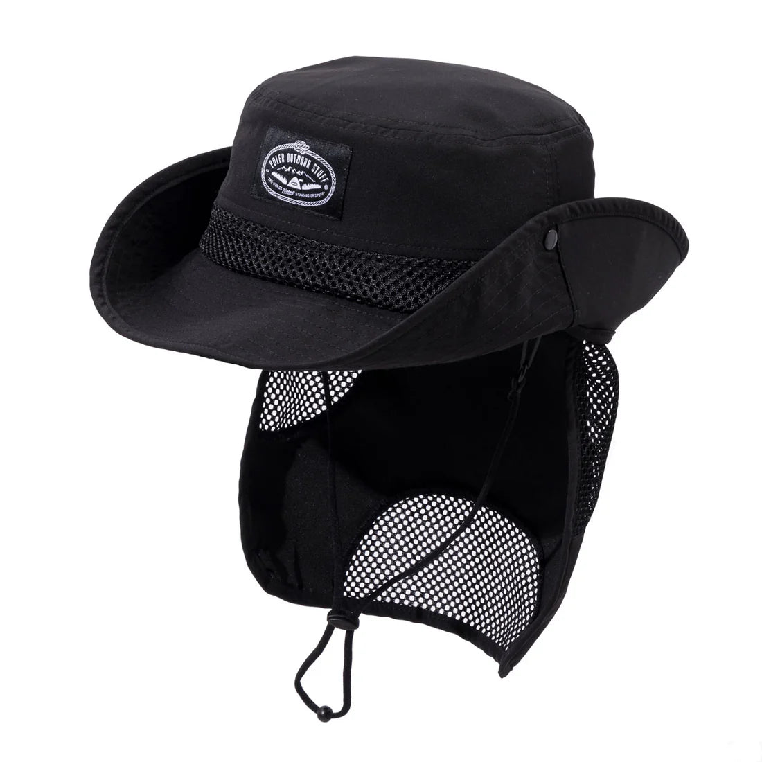 2WAY SUNGUARD LONG BRIM HAT HEADWEAR BLACK