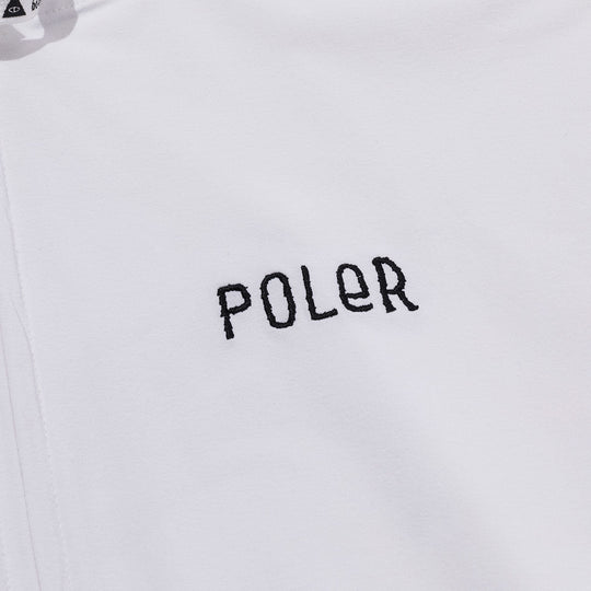 Furry Font Quick-Dry Zip Hood - white Sweatshirts + Hoodies
