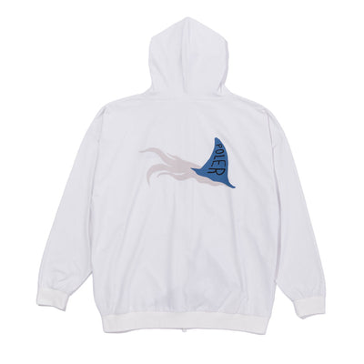 FURRY FONT QUICK DRY ZIP HOOD SURF GOODS S WHITE