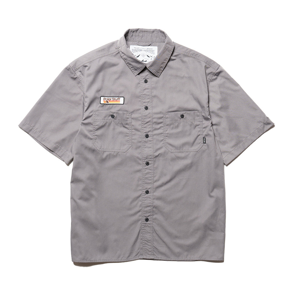 Poler S/S Relax Work Shirt - grey Shirts S GRAY