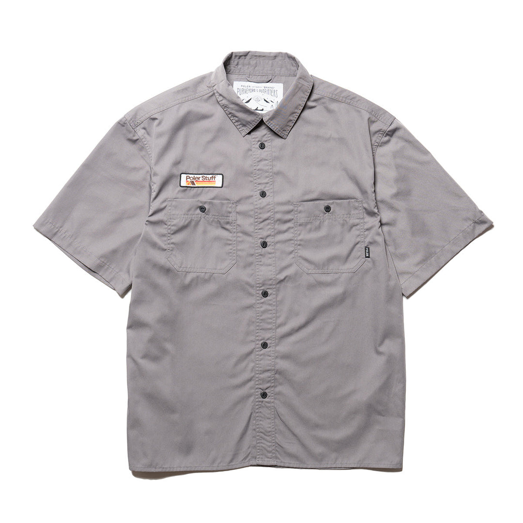Poler S/S Relax Work Shirt - grey Shirts S GRAY