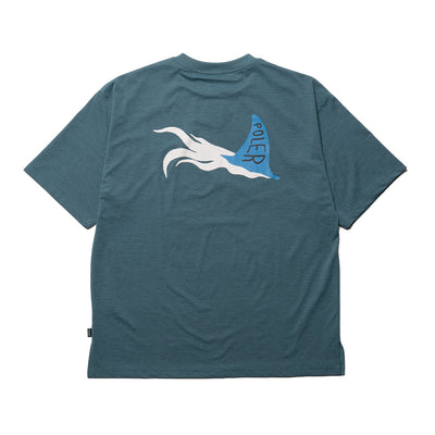 FURRY FONT QUICK DRY TEE SURF GOODS S BLUE