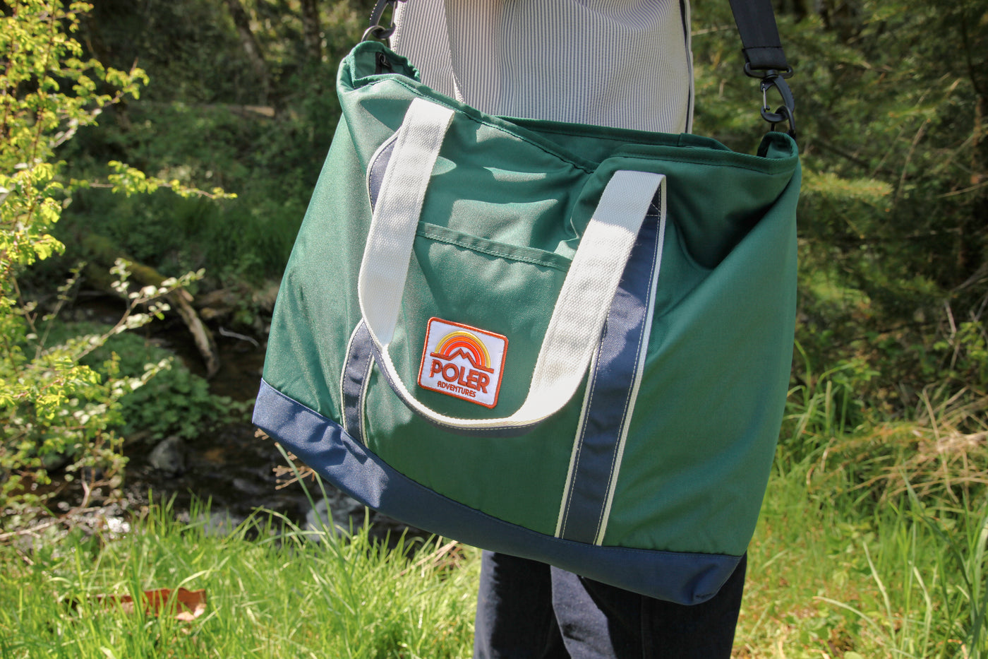 LARGE TRANSPORT TOTE BLUE & GREEN BAGS