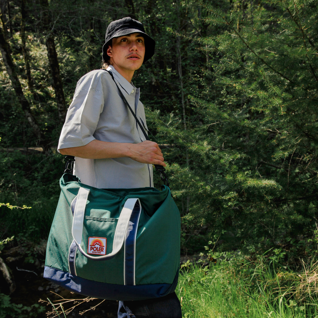 Large Transport Tote - blue & green Bags + Packs