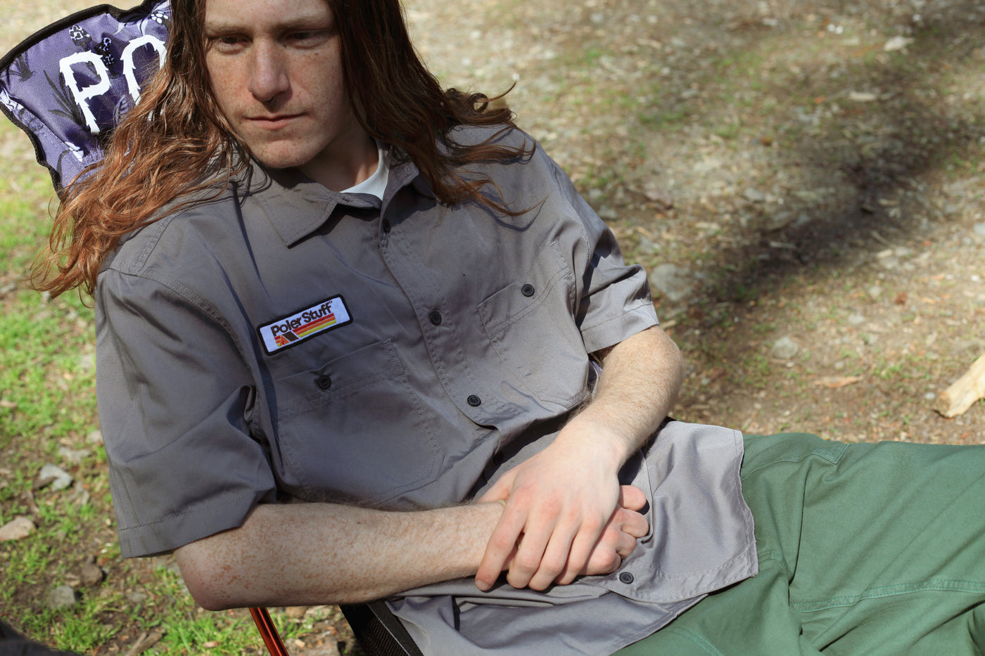 POLER S/S RELAX WORK SHIRT GREY SHIRTS