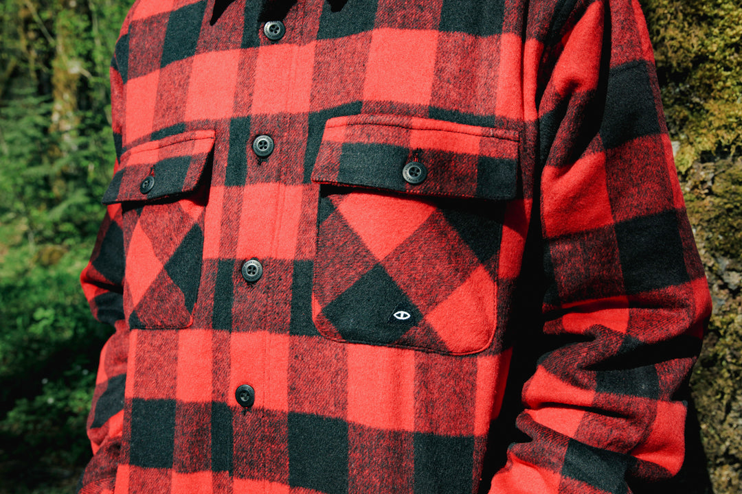 CAMP VIBES Insulated Wool Overshirt Jacket Outerwear