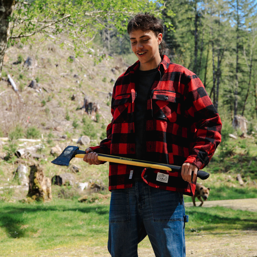 CAMP VIBES Insulated Wool Overshirt Jacket Outerwear