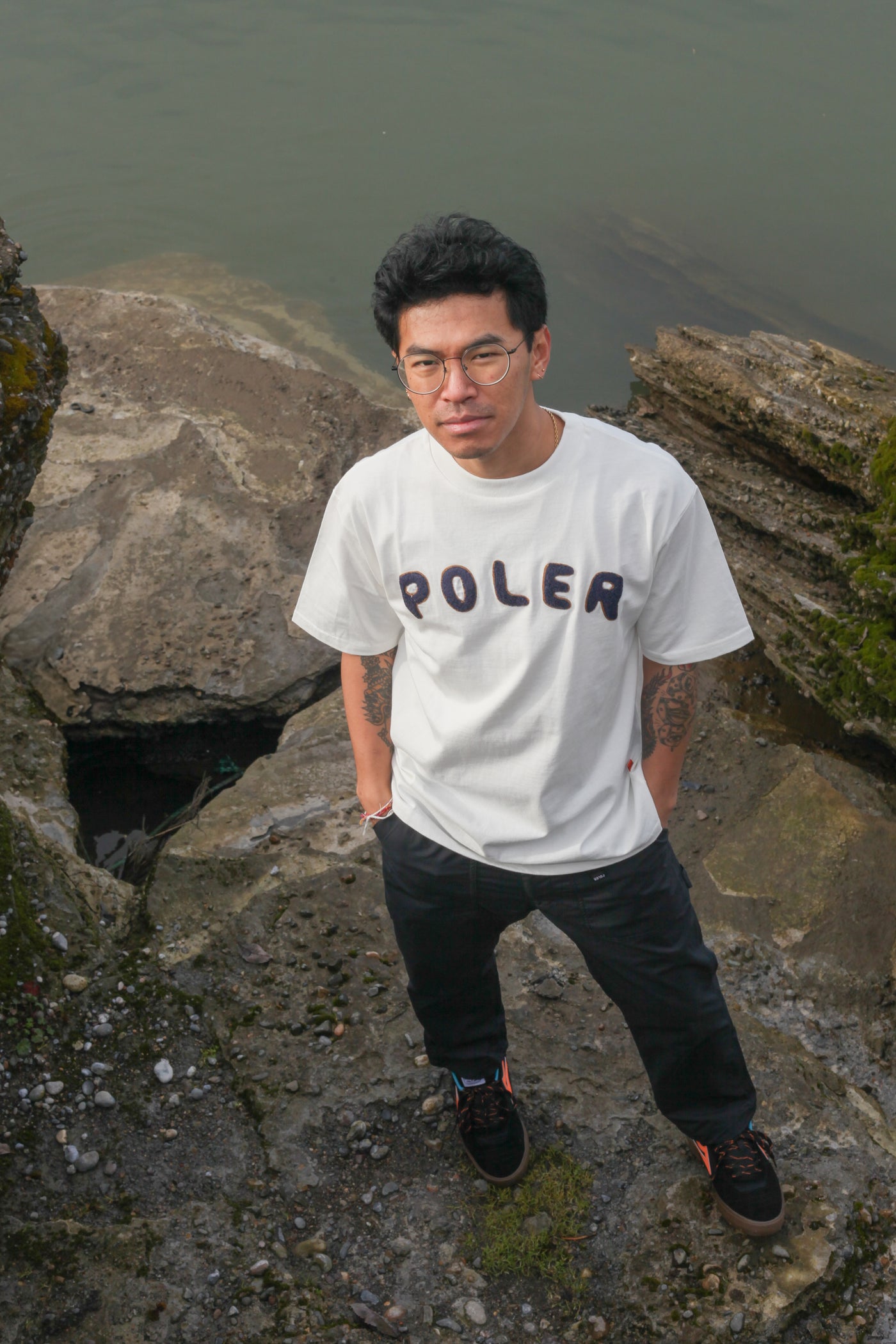 PRM WASH POLER CHENILLE EMB TEE TEE SHIRTS