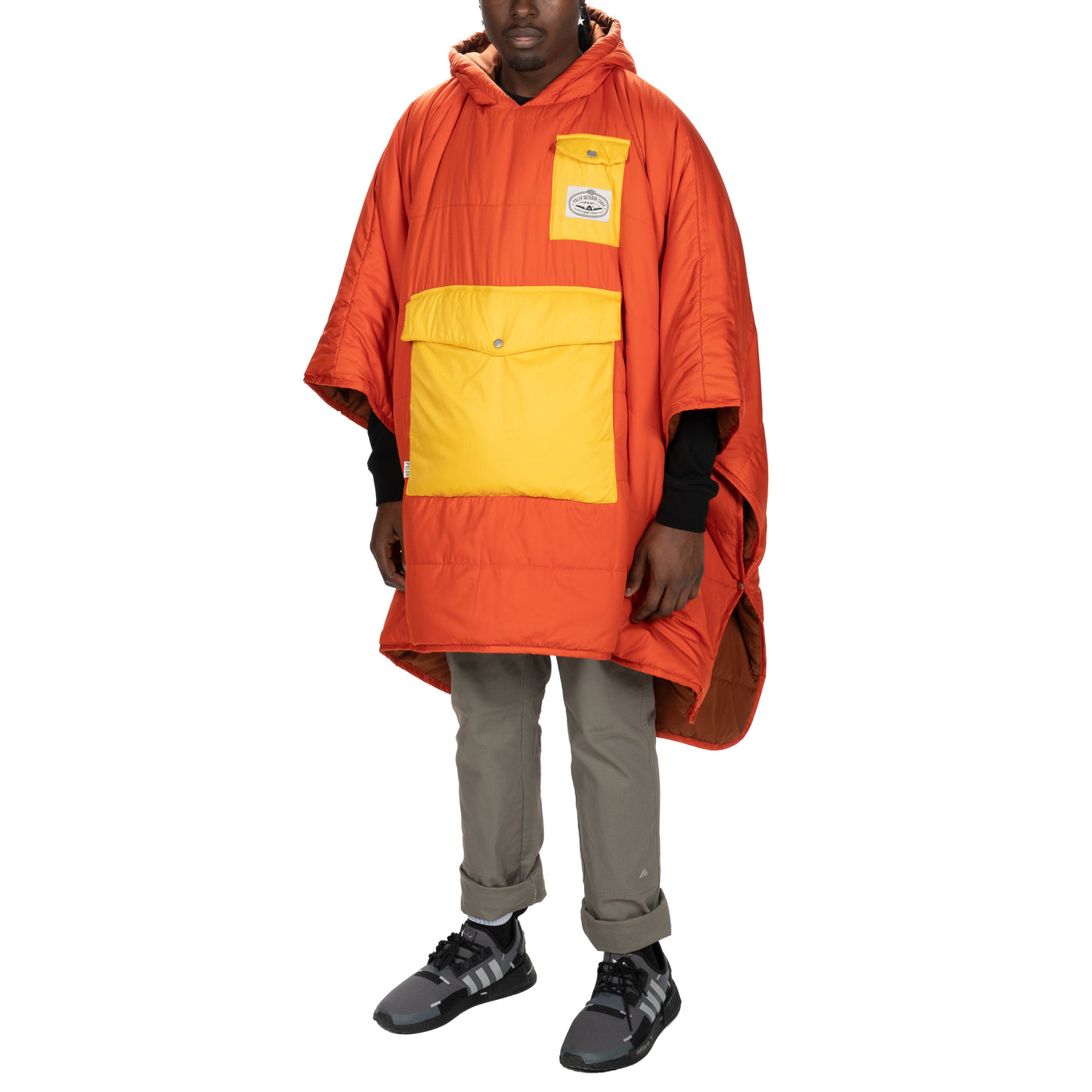 Reversible Poncho - Sunset Orange Poncho   