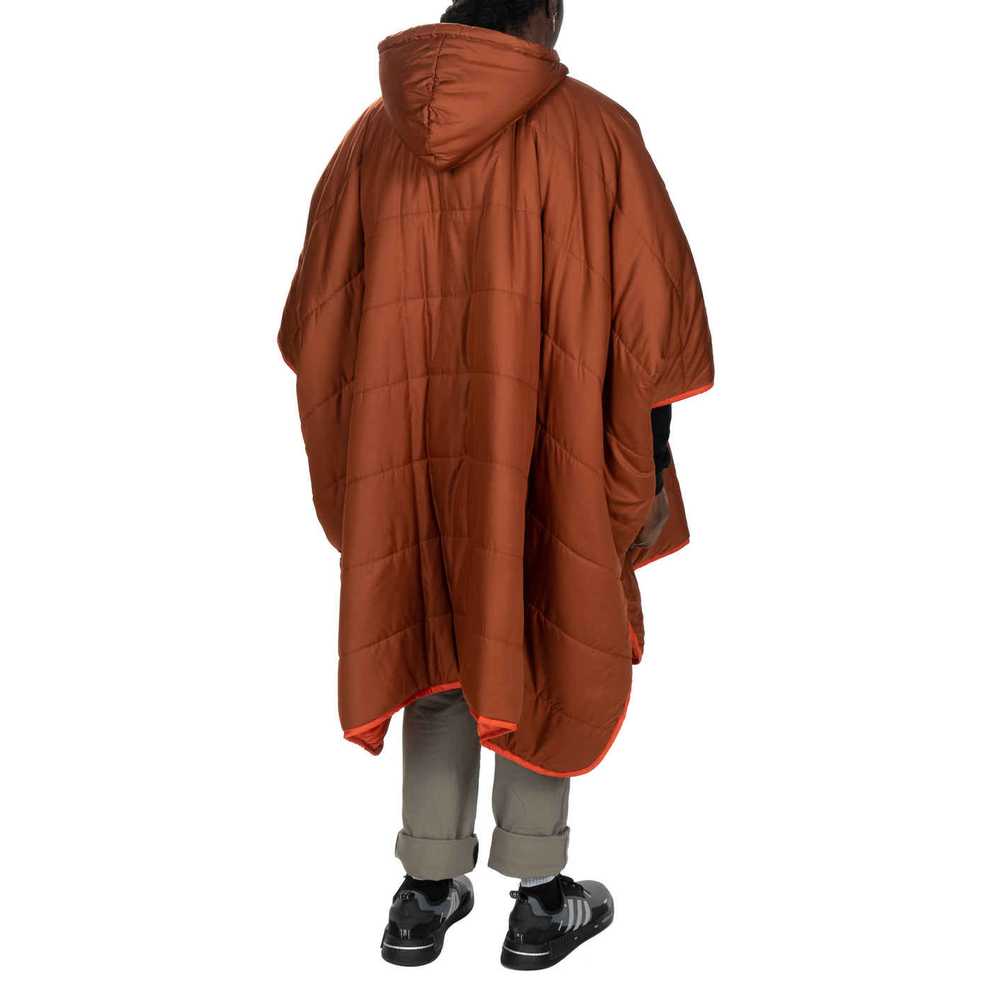 Reversible Poncho - Sunset Orange Poncho   