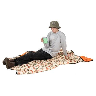 Campforter Puffy Blanket - Trader Rick Sand/Orange product   