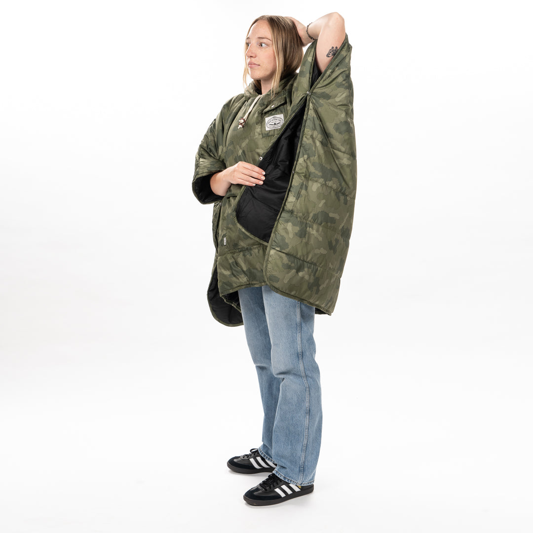 Reversible Poncho - furry camo Ponchos
