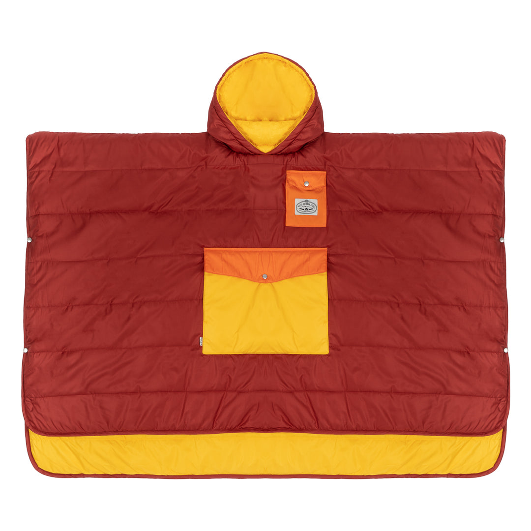 Reversible Poncho - Sunrise Orange Ponchos SUNRISE ORANGE L/XL