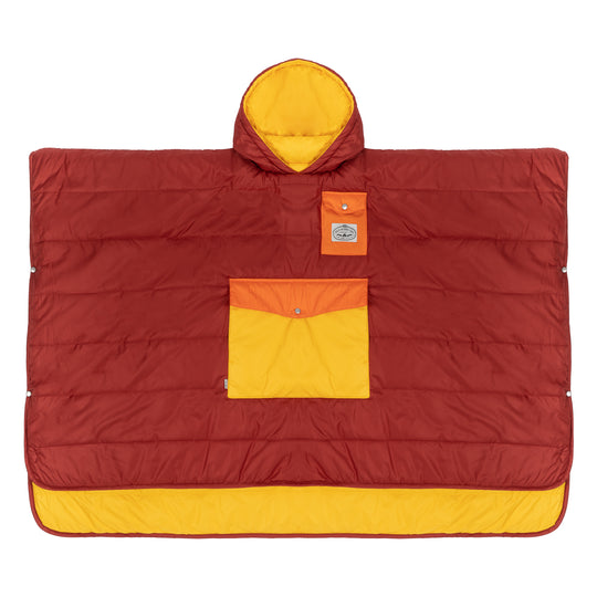 Reversible Poncho - Sunrise Orange Ponchos SUNRISE ORANGE L/XL