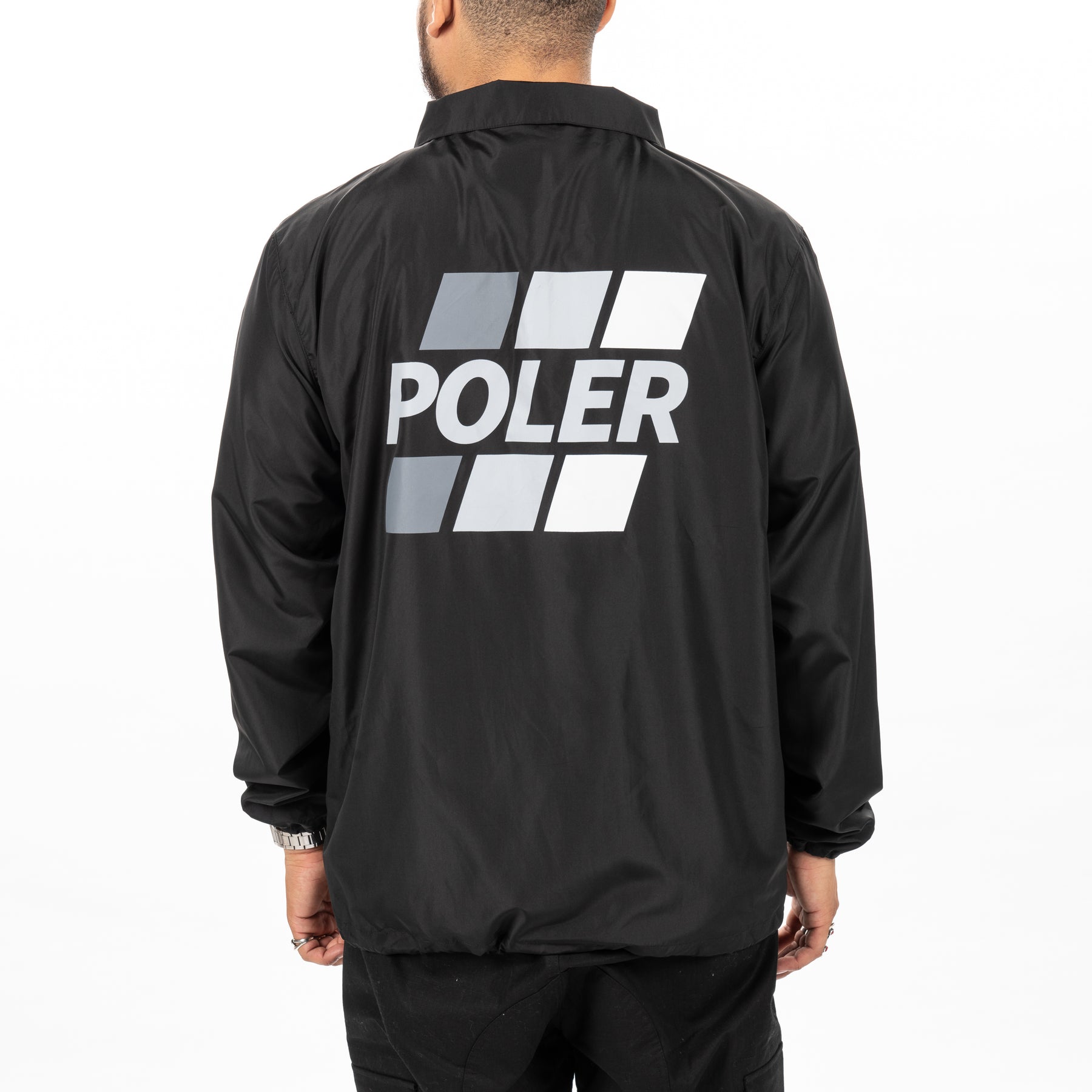 Liftie Coaches Jacket - Black/Dark Ocean | Poler Apparel