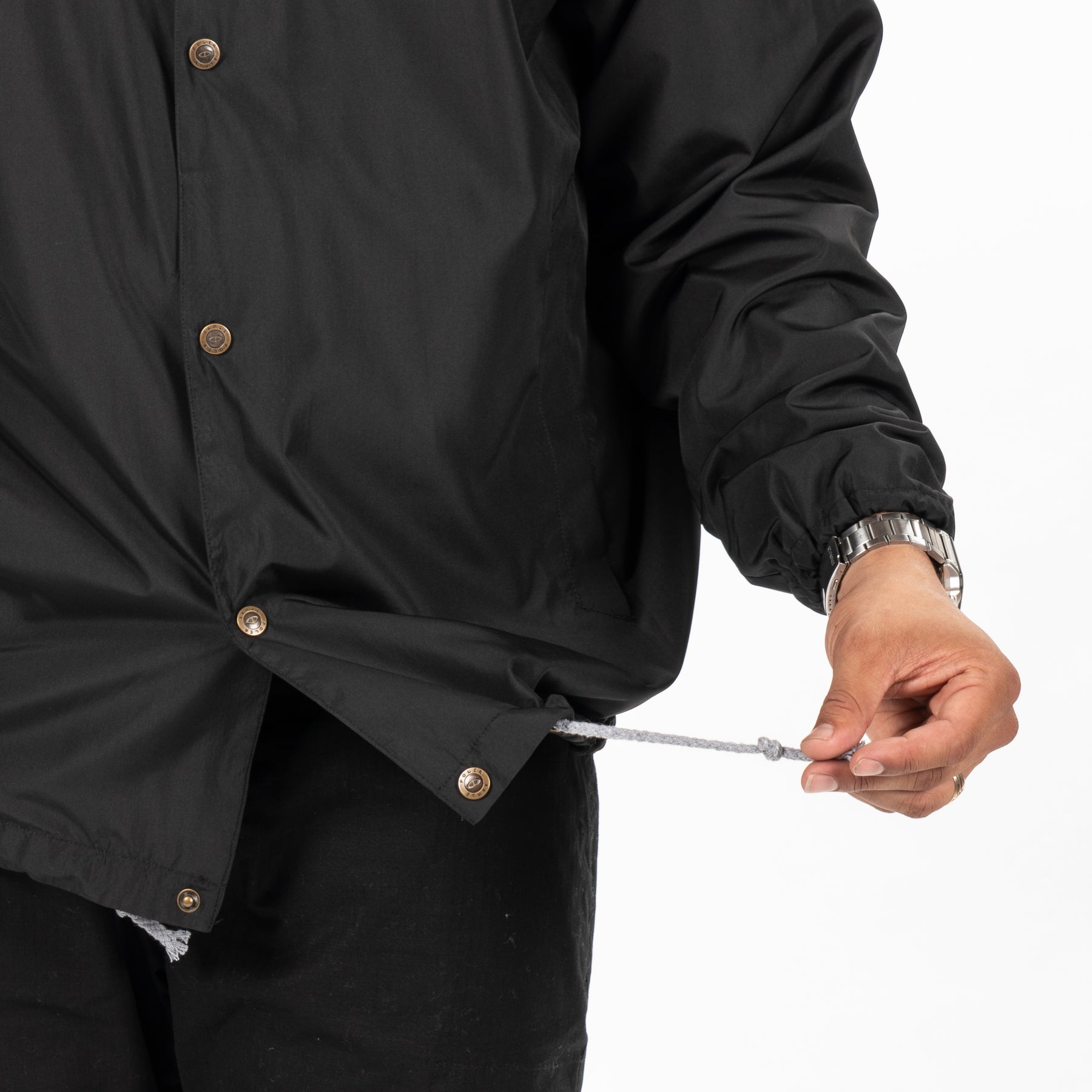 Liftie Coaches Jacket - Black/Dark Ocean | Poler Apparel