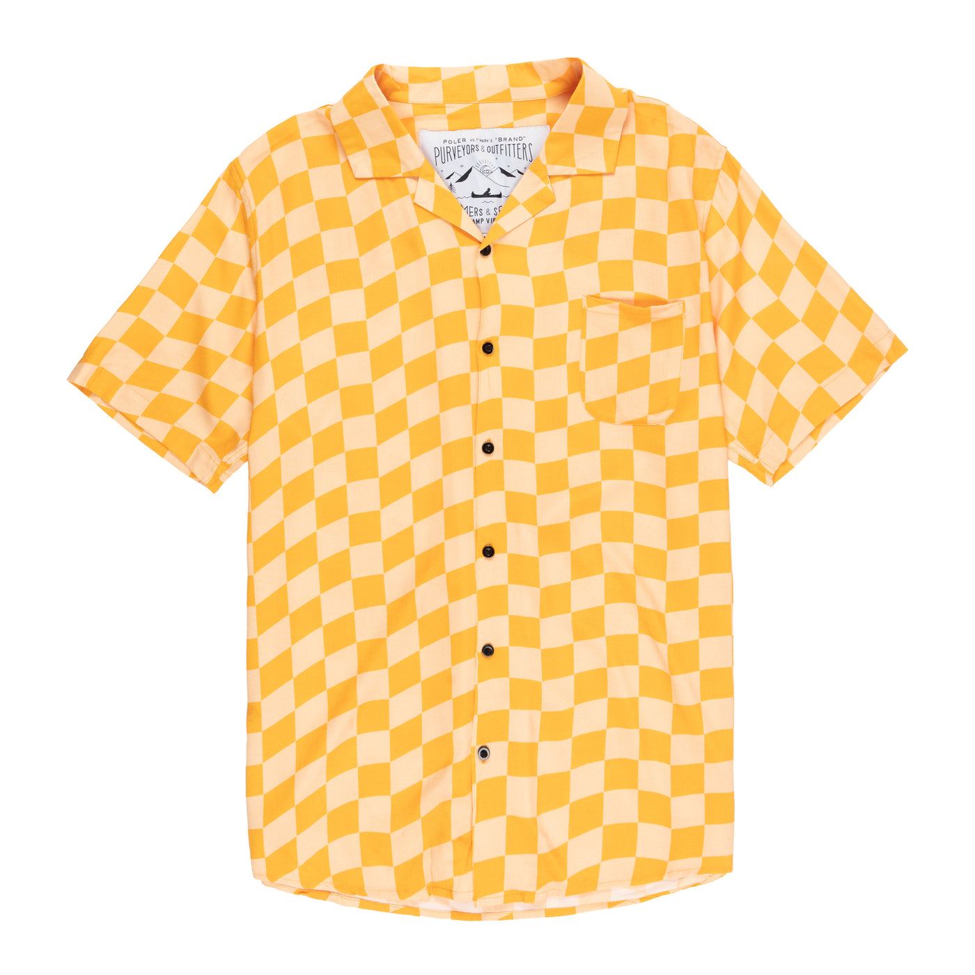 Aloha Shirt product WAVY CHECK YELLOW M 