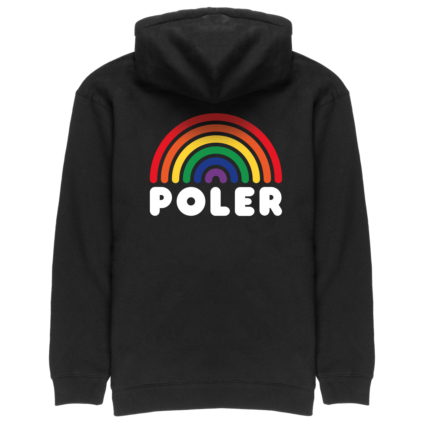 Rainbow Hoodie Sweatshirt Black S 