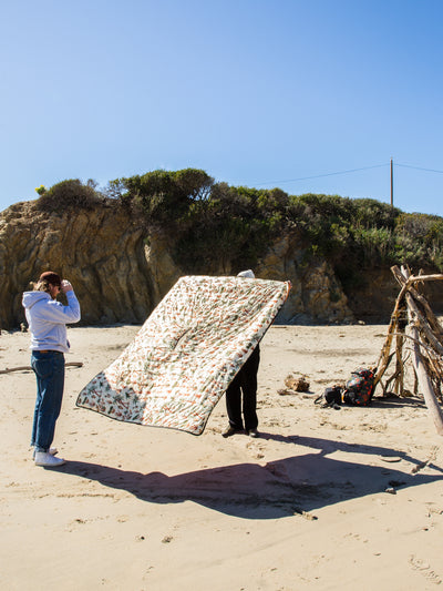 Campforter Puffy Blanket - Trader Rick Sand/Orange product   