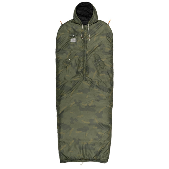 CAMP VIBES Reversible Napsack - Furry Camo/Black Napsacks Black / Furry Camo S