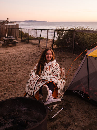 Campforter Puffy Blanket - Trader Rick Sand/Orange product   